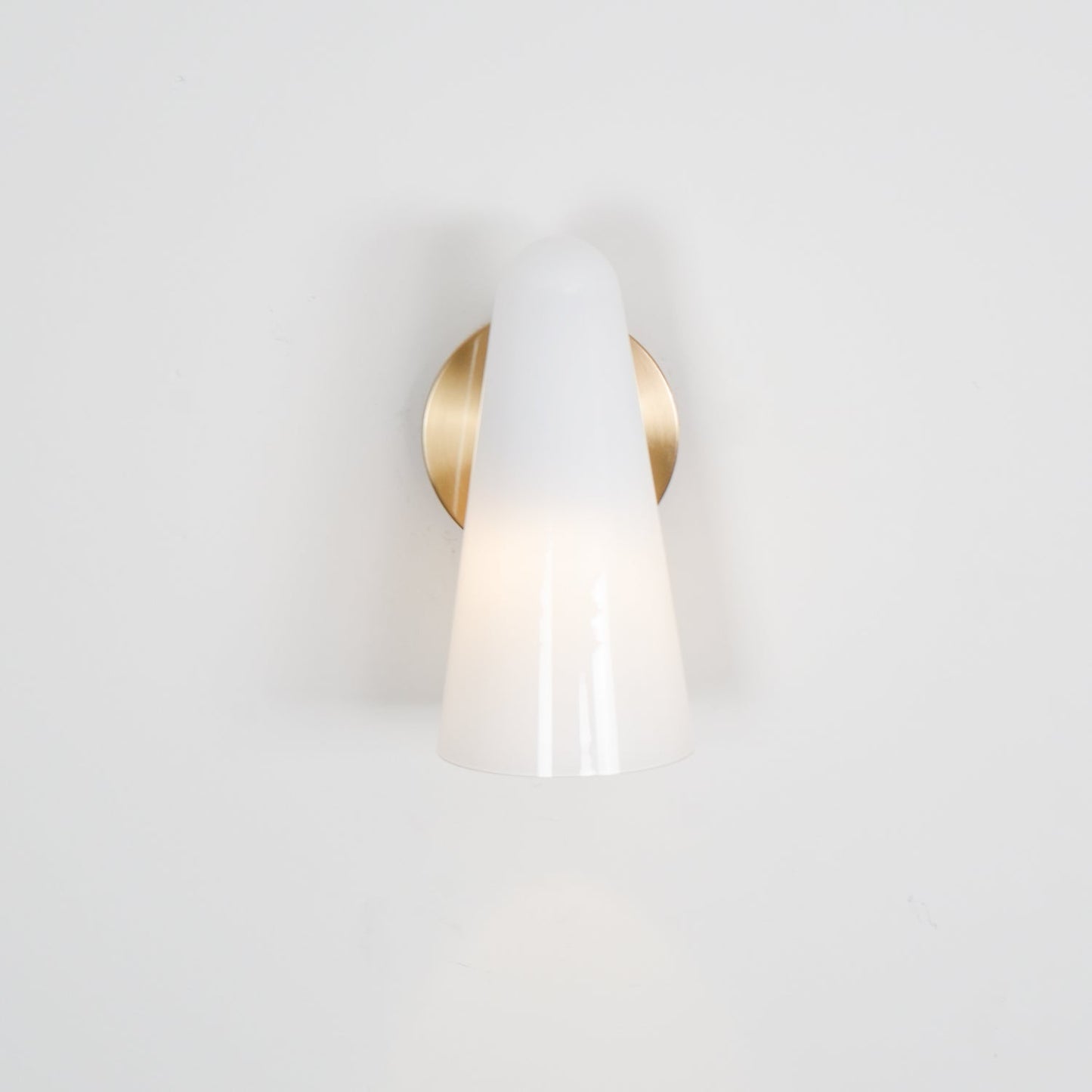 Conical Glass Plug-in Wall Lamp