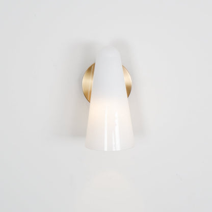Conical Glass Plug-in Wall Lamp
