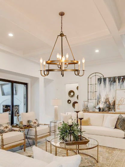 Crowley Wagon Wheel Chandelier