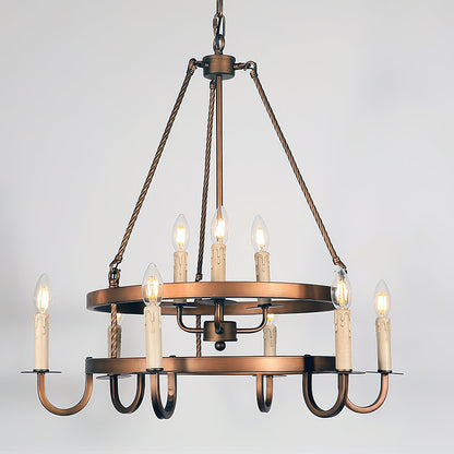 Crowley Wagon Wheel Chandelier