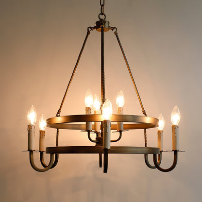 Crowley Wagon Wheel Chandelier
