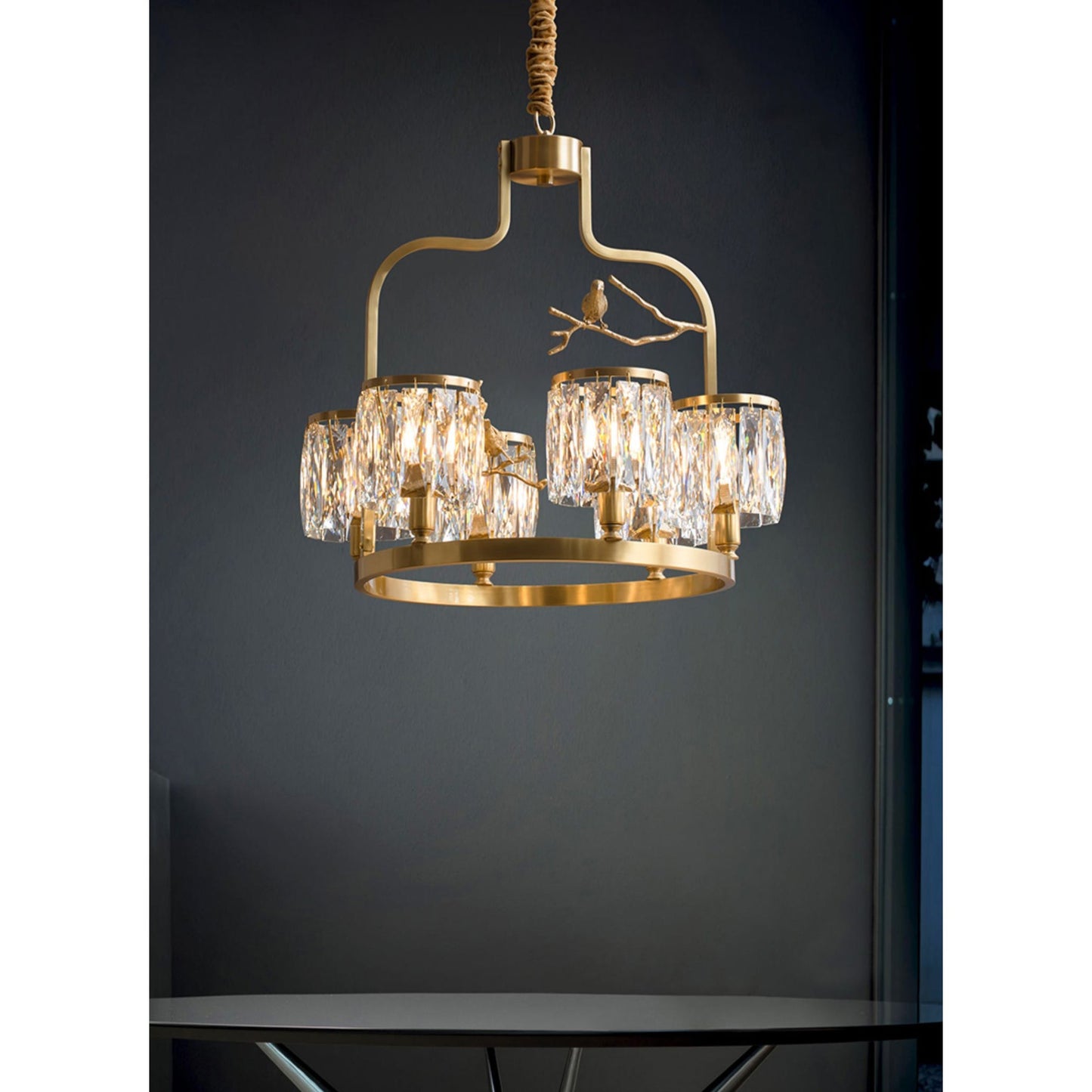 Crystal Bird Chandelier