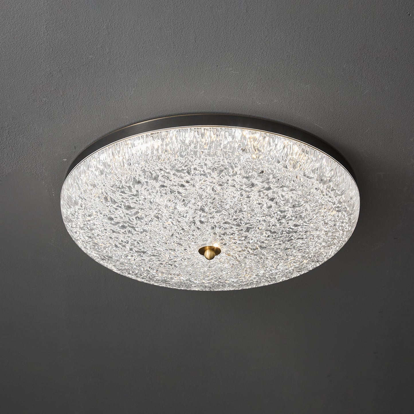 Crystalline Round Ceiling Lamp