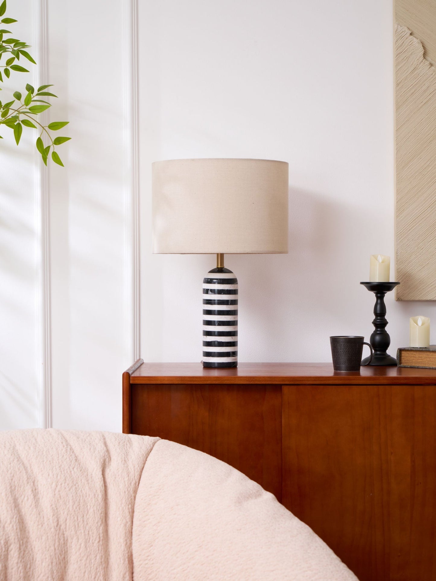 Tuxedo Marble Table Lamp
