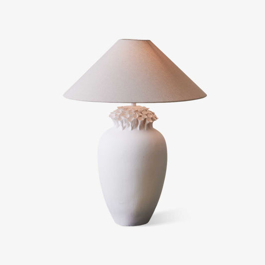 Blossom Crest Ceramic Table Lamp