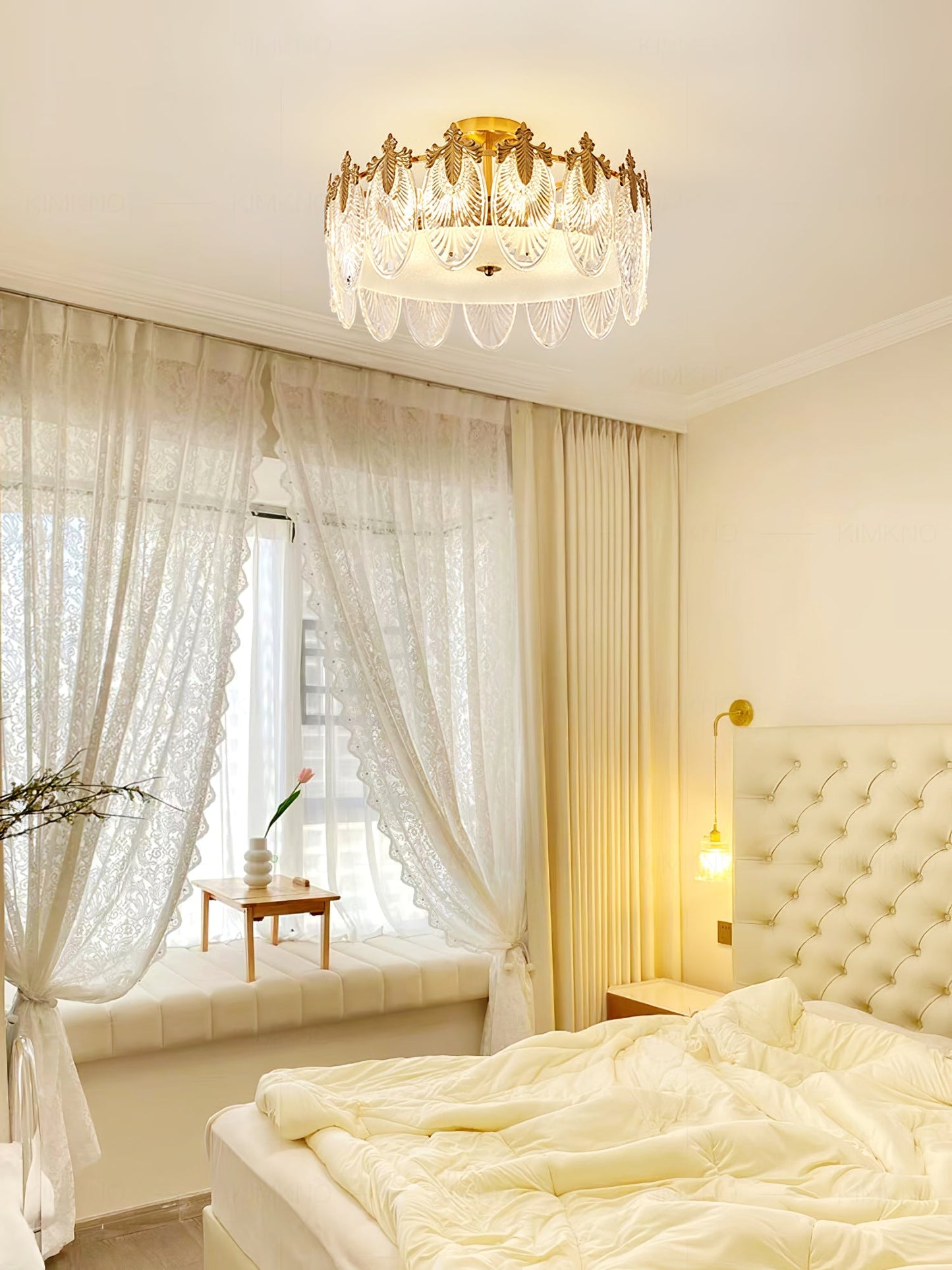 Decorative Pattern Glass Round Chandelier