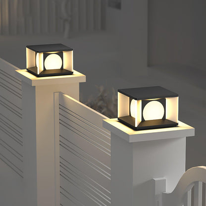 Eclipse Cube Outdoor Post Light