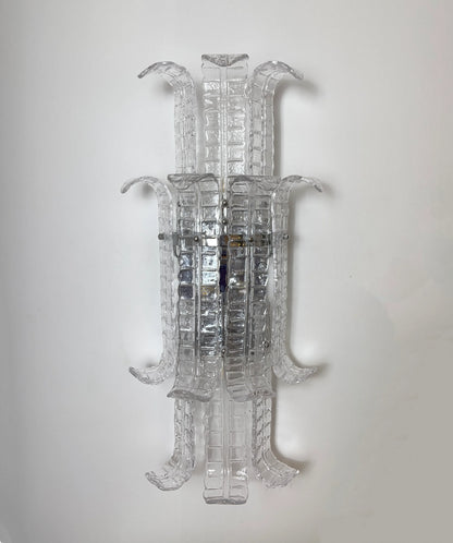 Elegant Murano Leaf Shape Glass Wall Sconce