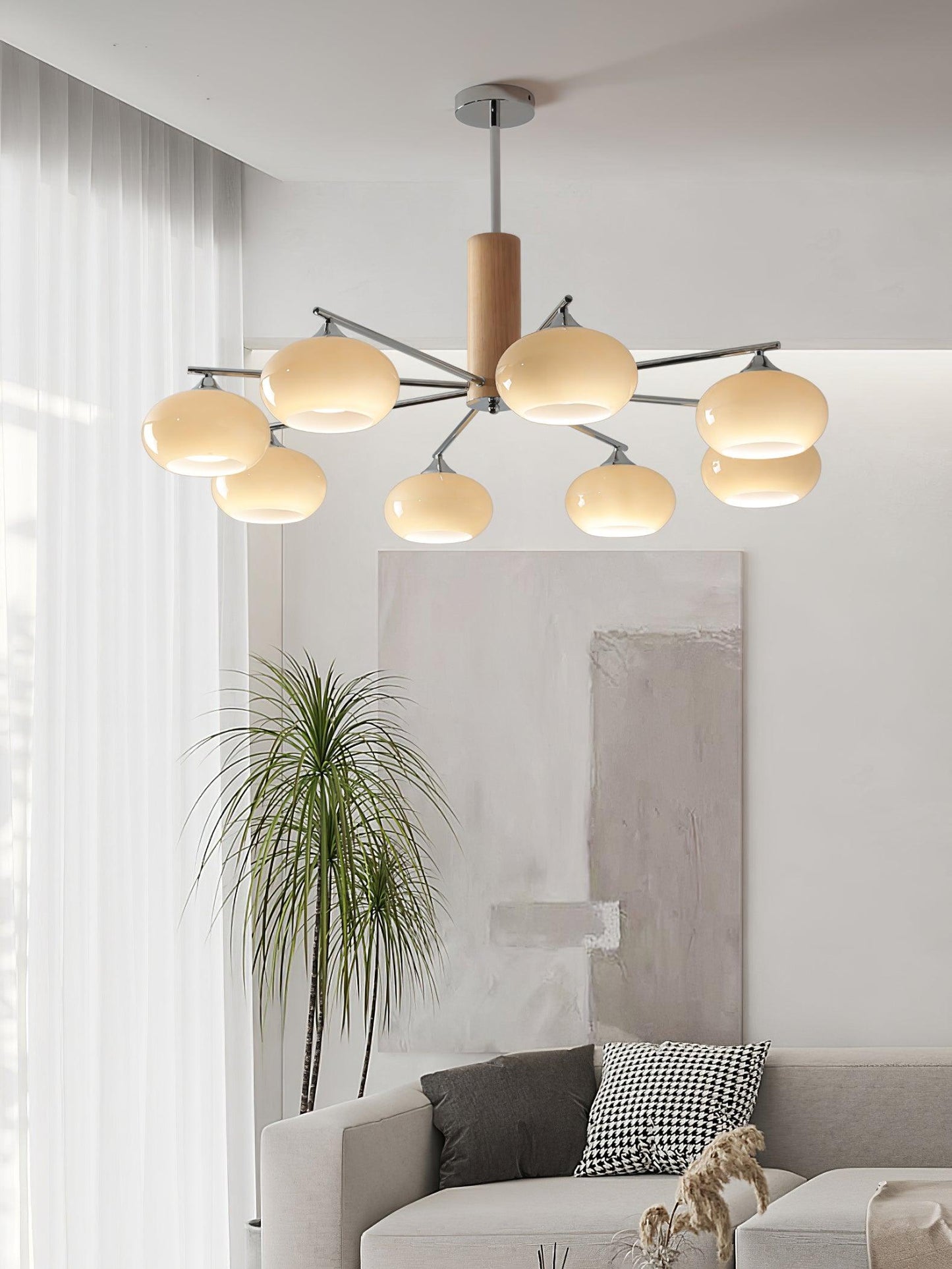 Elliptical Persimmon Chandelier