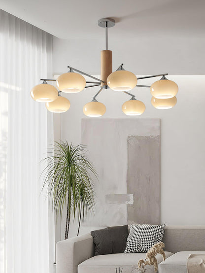 Elliptical Persimmon Chandelier