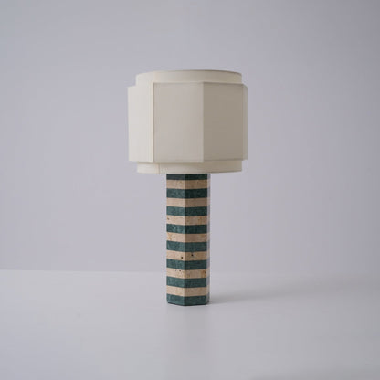 Modari Striped Stone Table Lamp