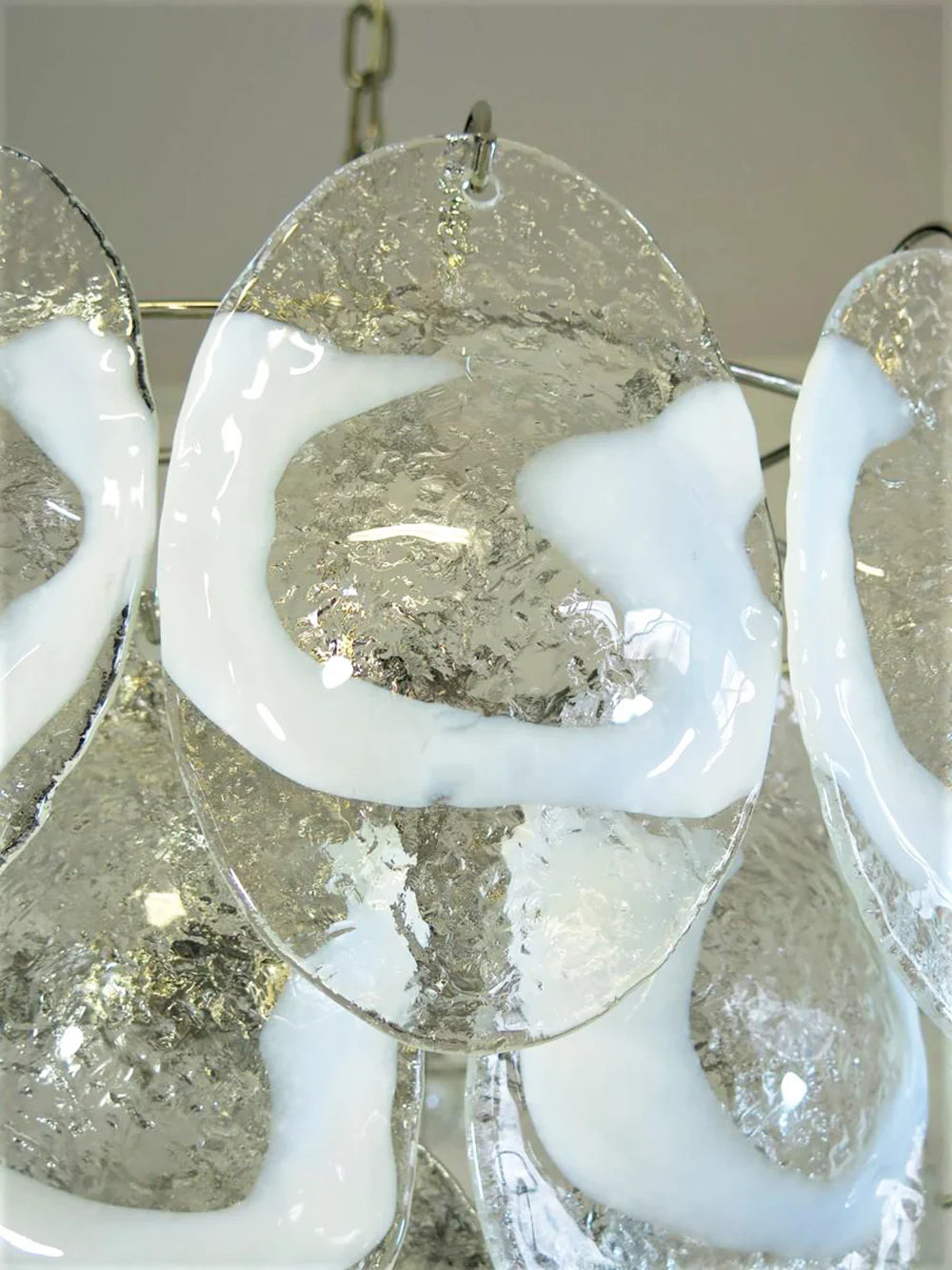 Exquisite Murano Transparent Glass Chandelier