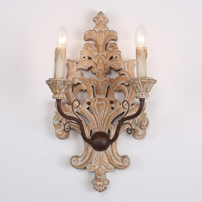 Florentine Wood Wall Lamp