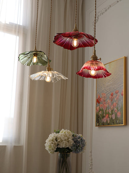 Flower Glass Swag Lights