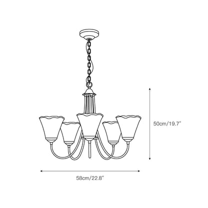 Franklin Amber Chandelier