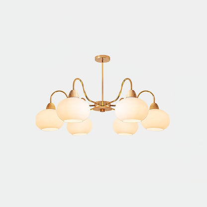 Glass Persimmon Chandelier