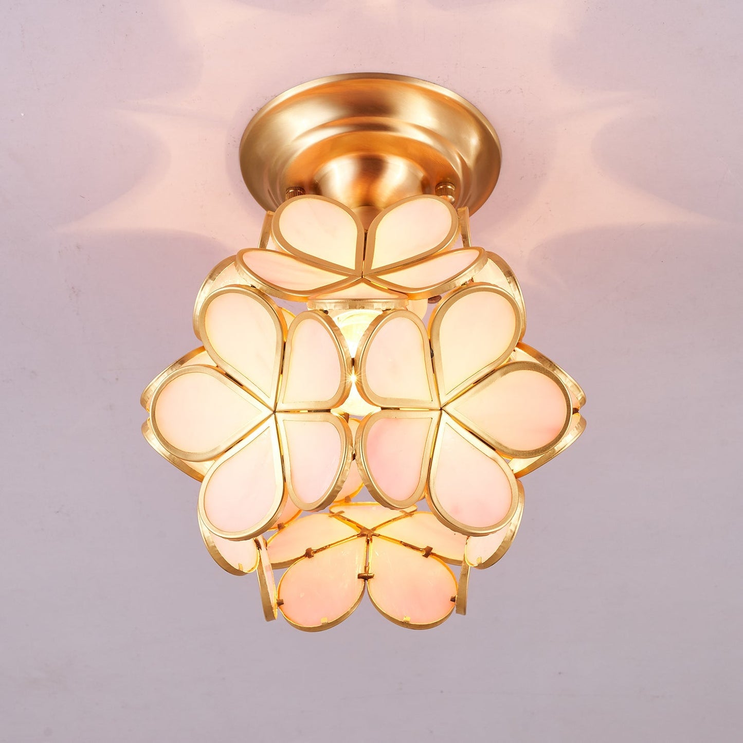 Golden Bloom Ceiling Light