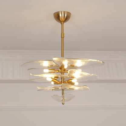 Petals Gold Murano Chandelier