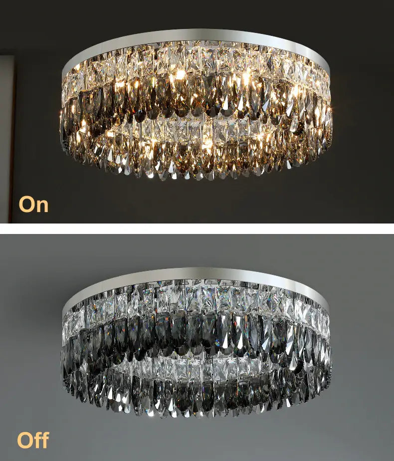 Giano Crystal Flush Mount Light Fixture