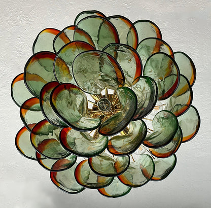 Emerald Flame Murano Glass Chandelier