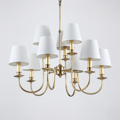 Jeremiah Vintage Brass Chandelier