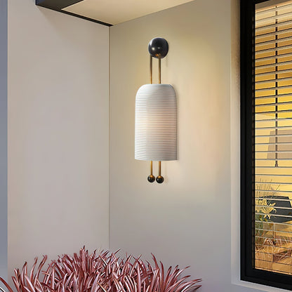 Zelaeora Modern Minimalist Glass Lantern Sconce Wall Lamp