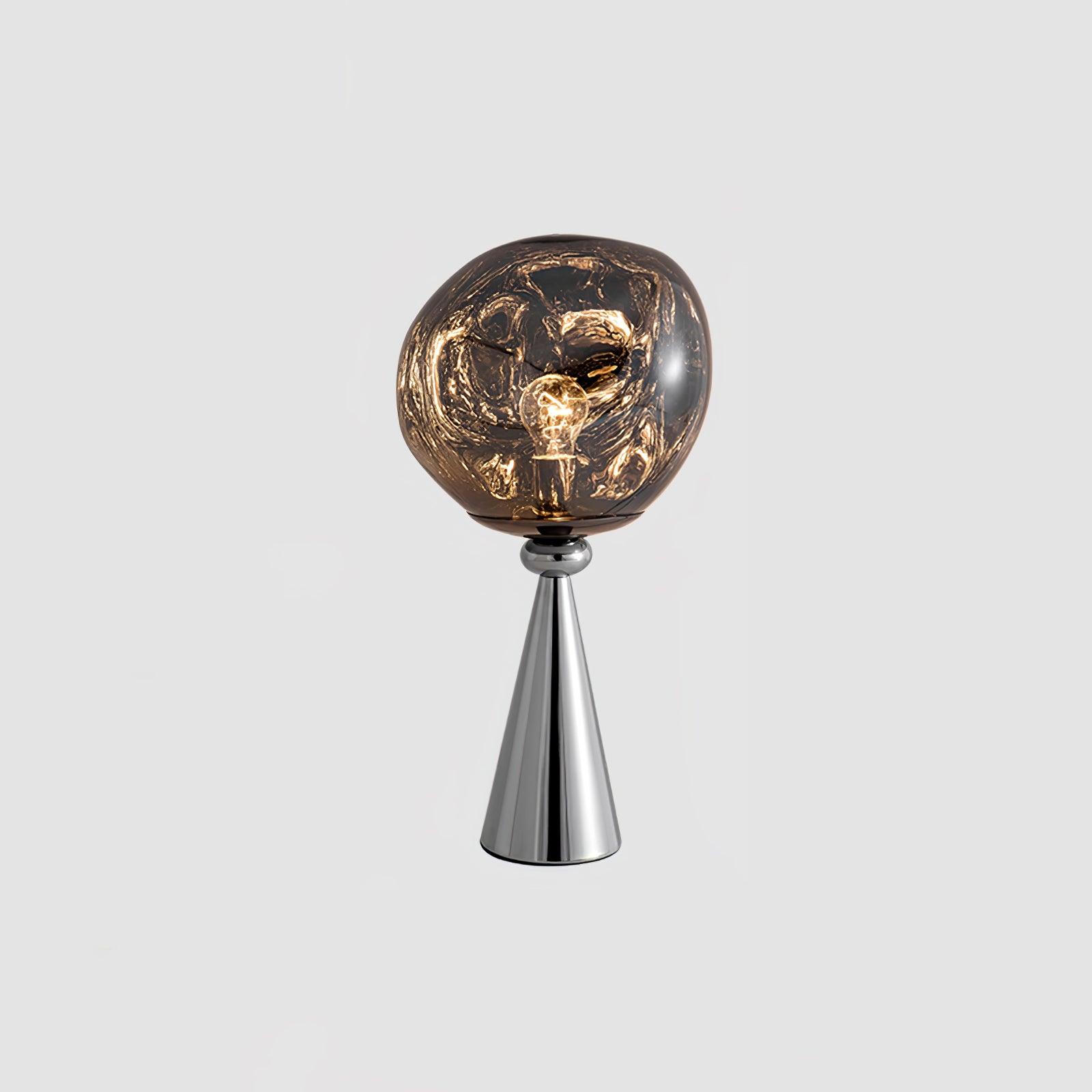 Lava Cone Table Lamp ∅ 11″ X H 17.7″ / Dia 28cm X H 45cm / Chrome & Smoke gray / US Plug Table lamp
