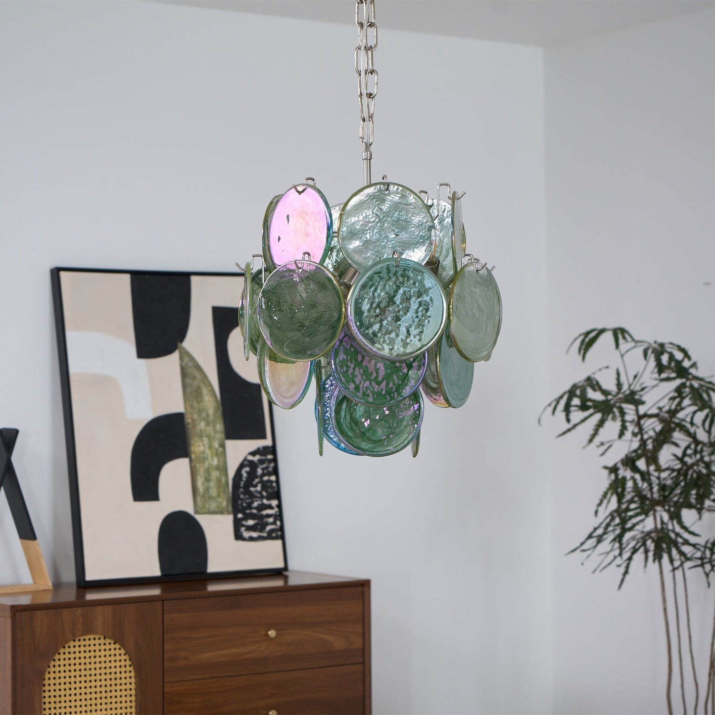 Lunaria Disc Murano Chandelier