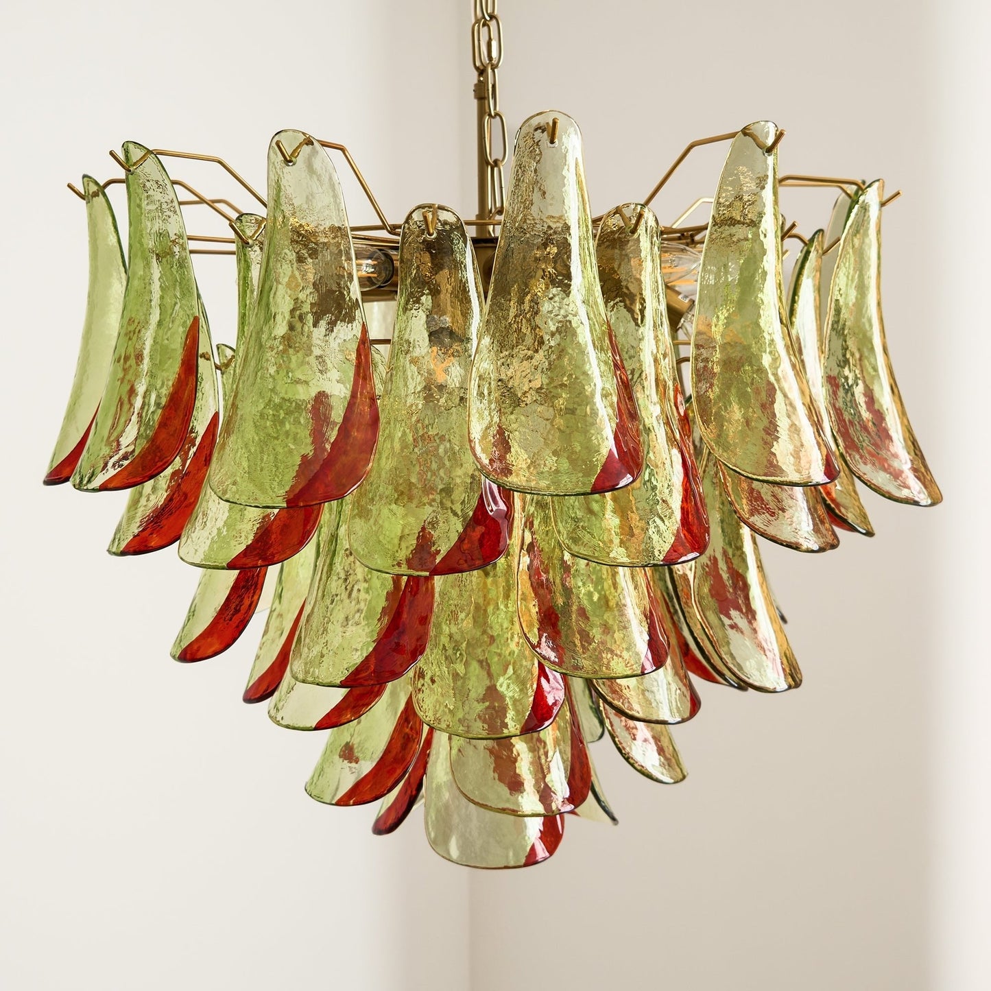 Emerald Flame Murano Glass Chandelier