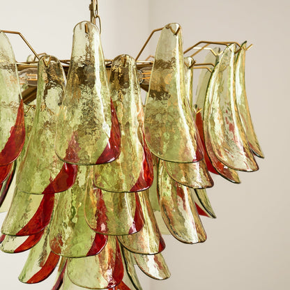 Emerald Flame Murano Glass Chandelier