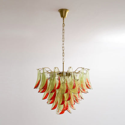 Emerald Flame Murano Glass Chandelier