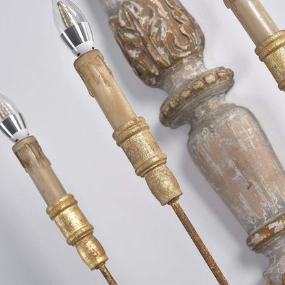 Medway Wood Candle Wall Lamp