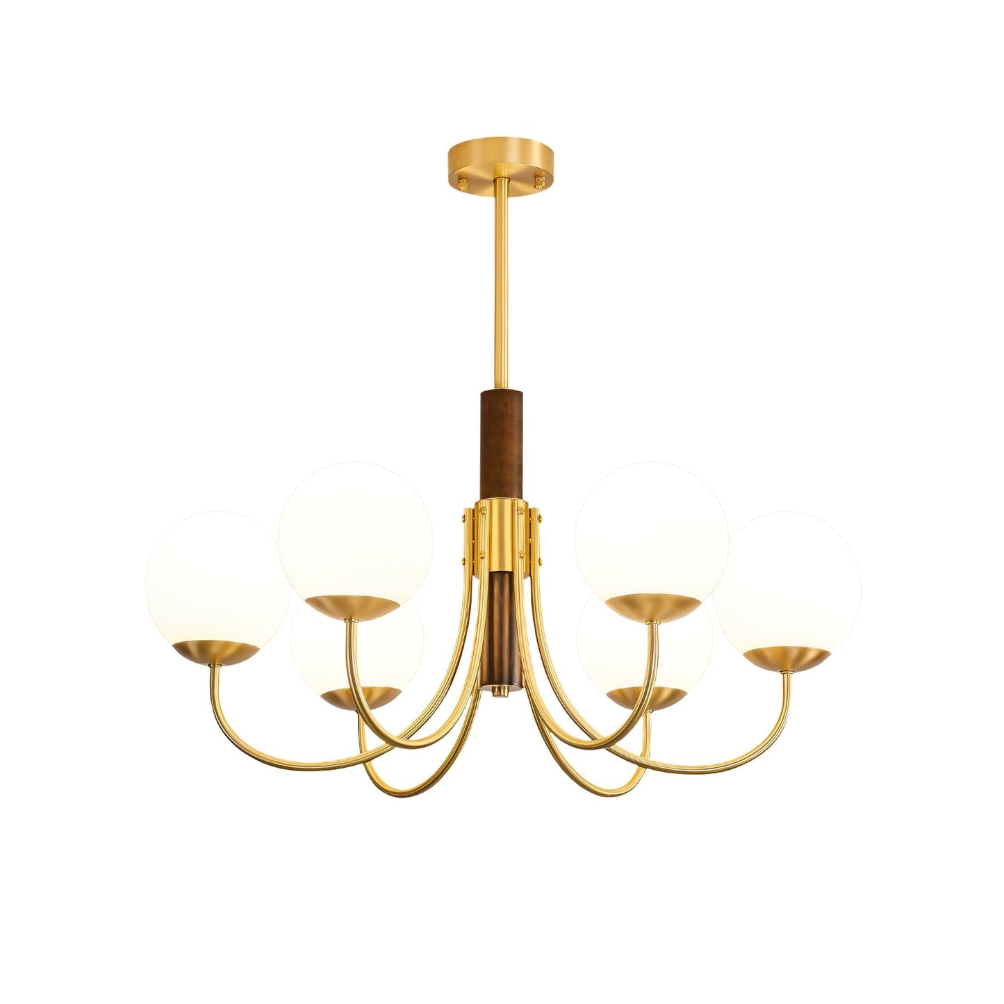 Midas Touch Walnut Sphere Chandelier