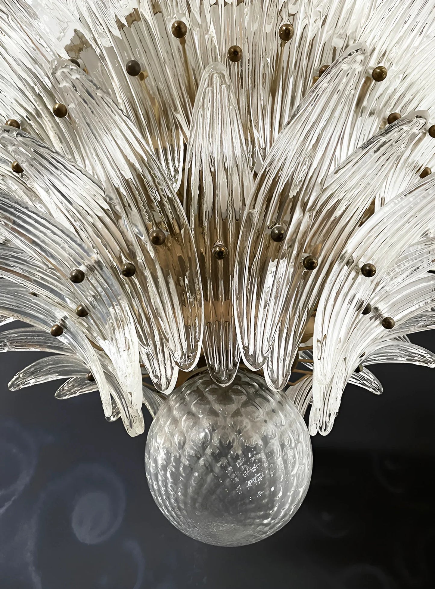 Murano Palmette Transparent Chandelier