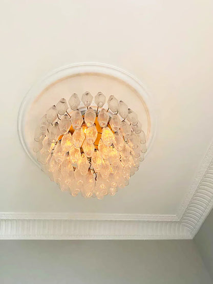 Murano Poliedri Transparent Ceiling Light