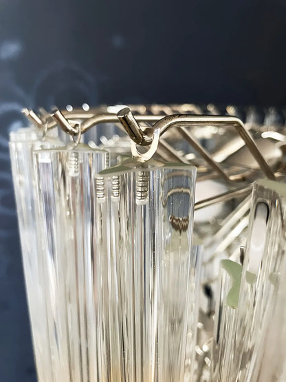 Murano Round Prisms Transparent Chandelier