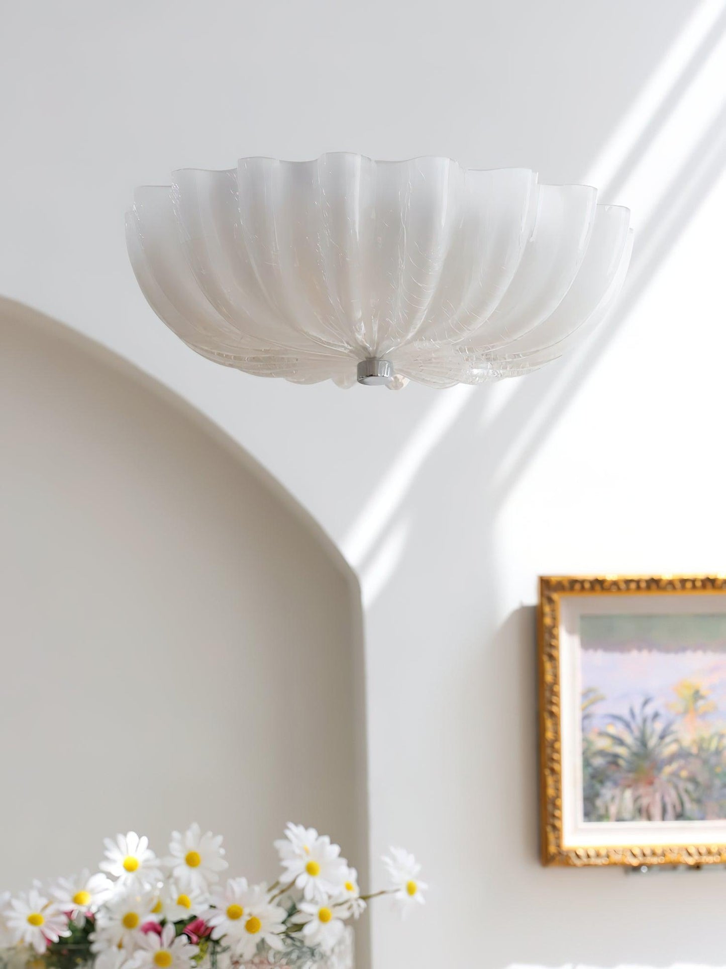 Murano Glass Flush Ceiling Light