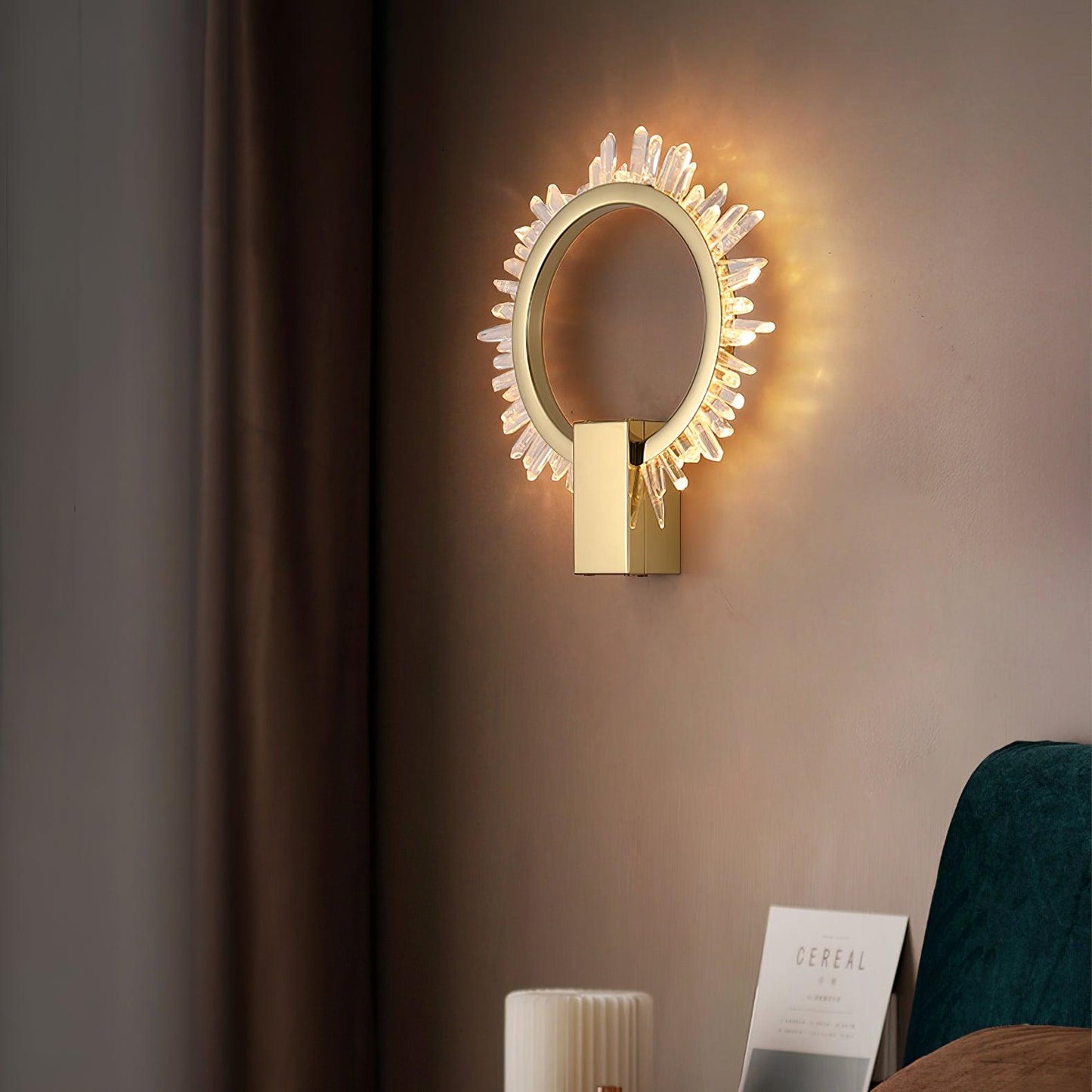 Natural Crystal Wall Lamp