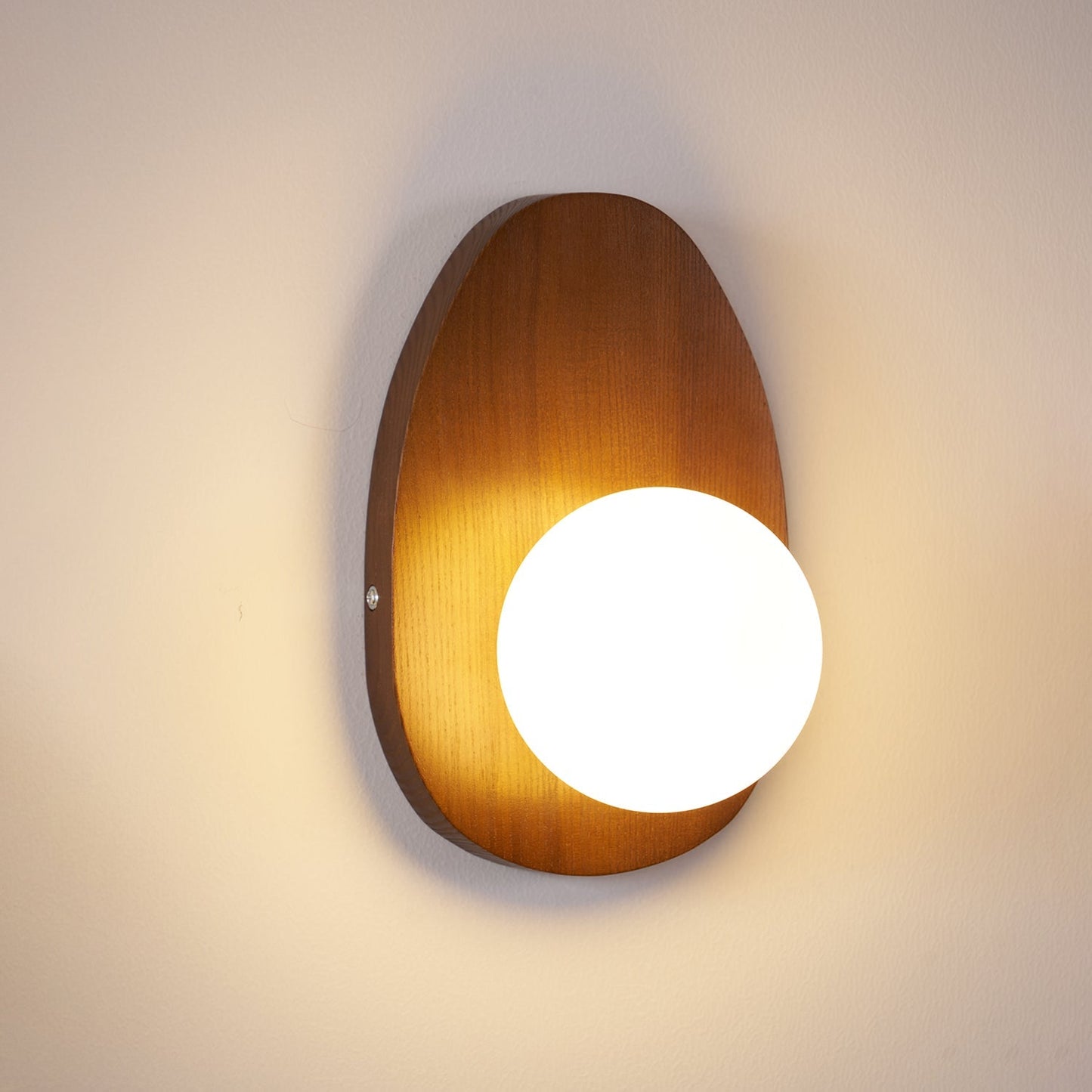 Orba Walnut Wall Lamp
