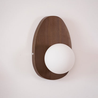 Orba Walnut Wall Lamp