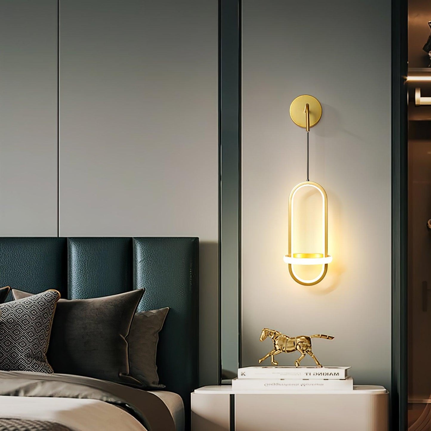 Oval Brass Wall Light