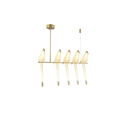 Paper Crane Bird LED Chandelier