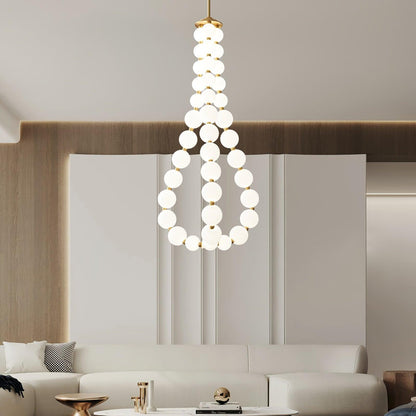 Glass Pearl Necklace Chandelier