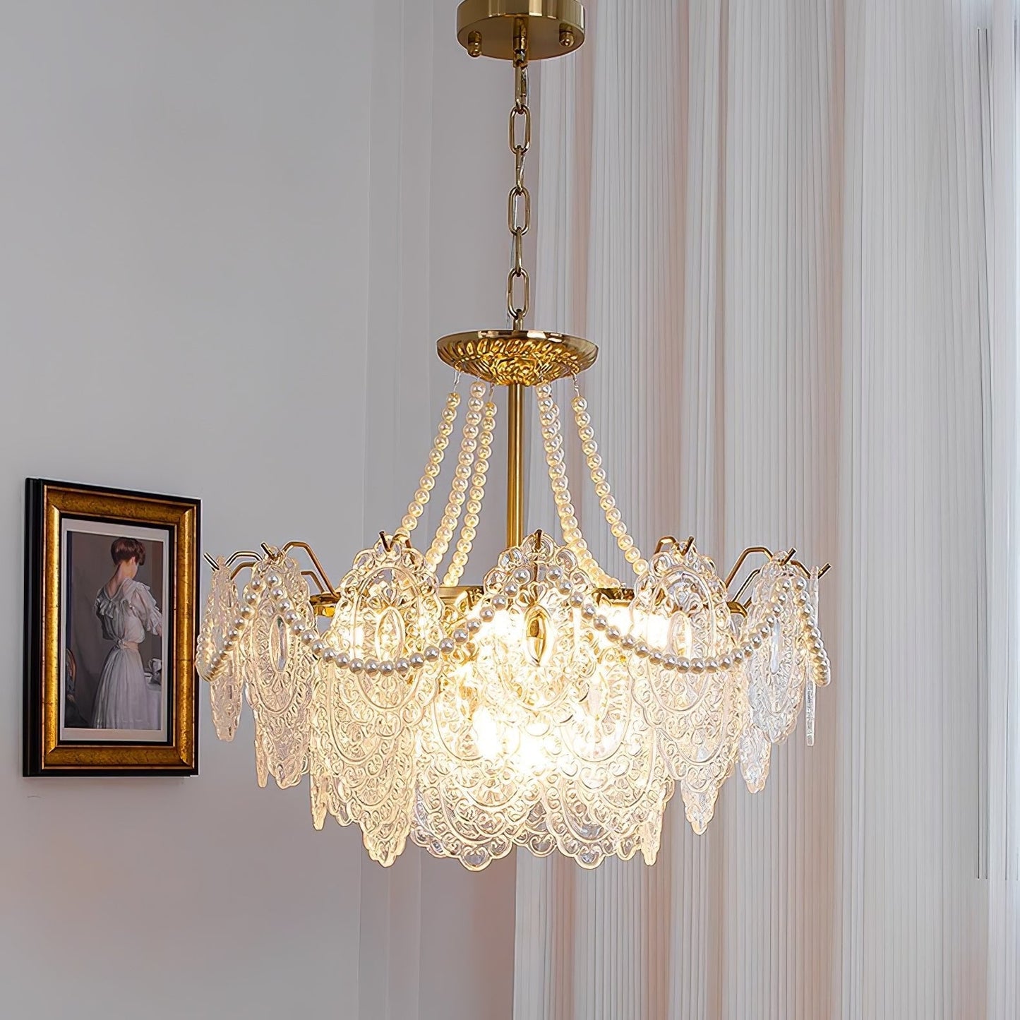 Pearls Glass Chandelier