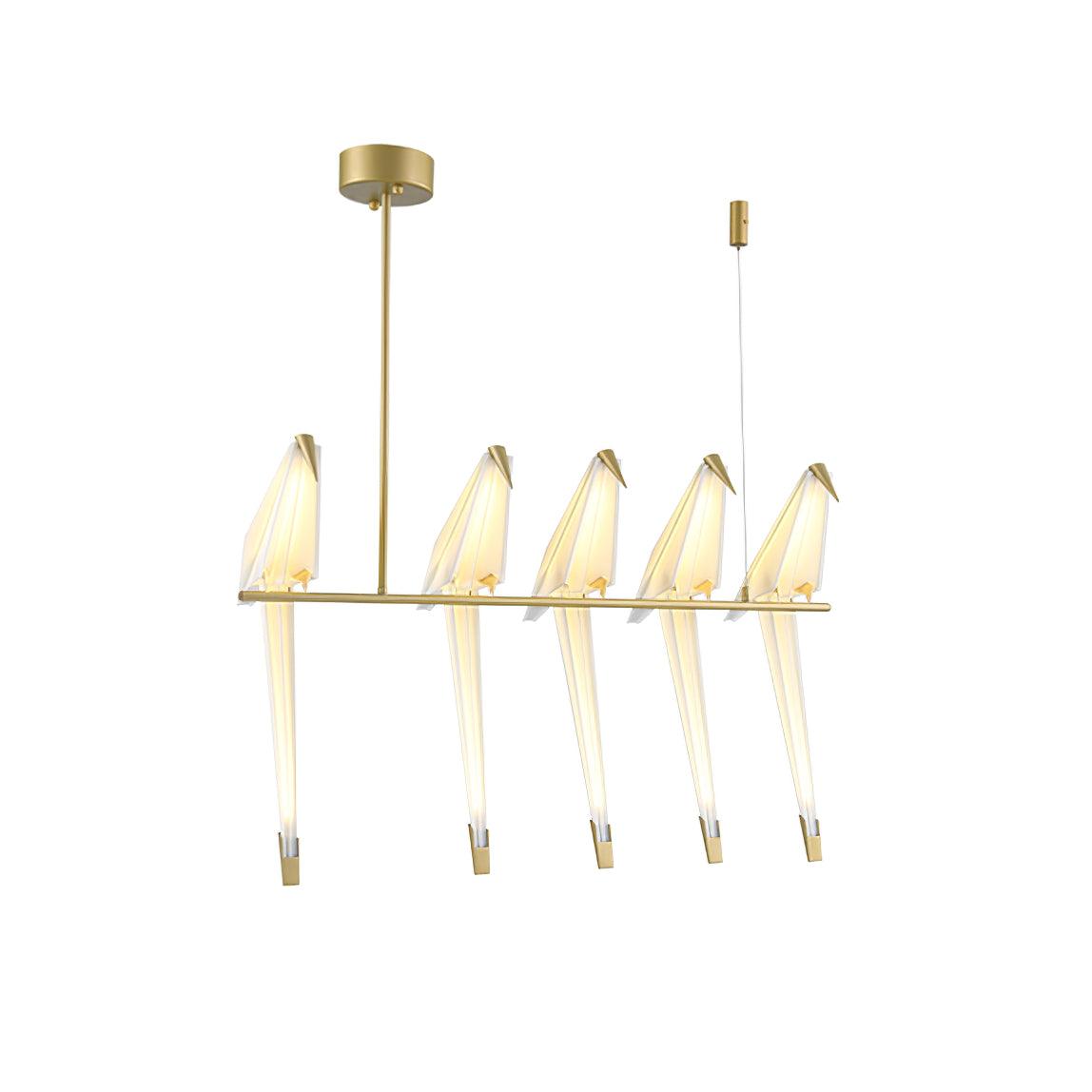 Paper Crane Bird LED Chandelier