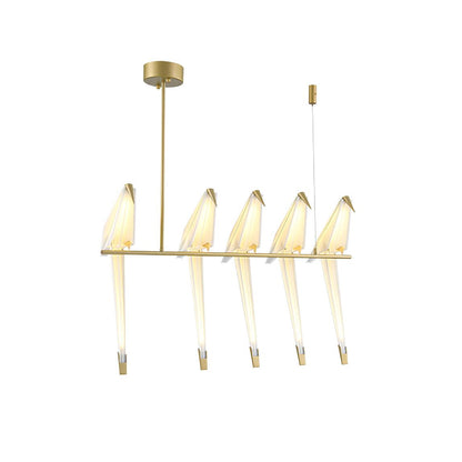 Paper Crane Bird LED Chandelier