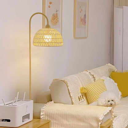 Rattan Arch Floor Lamp