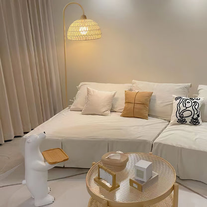 Rattan Arch Floor Lamp