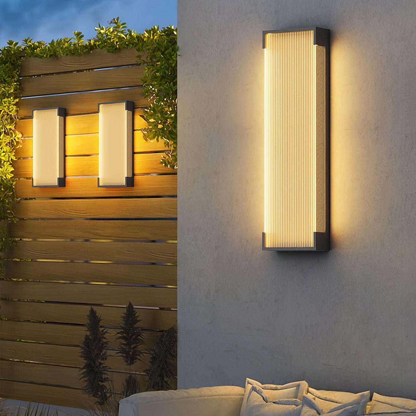 Rectangular Solar Outdoor Wall Light