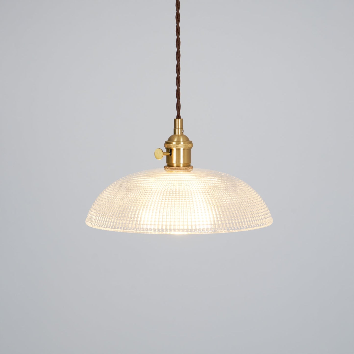 Ribbed Spiral Pendant Swag Light